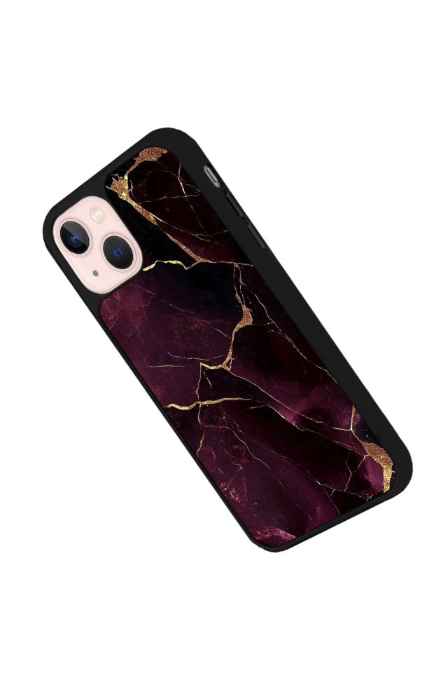 iPhone 15 Plus Uyumlu Mermer Marble Tasarımlı Glossy Premium Kılıf