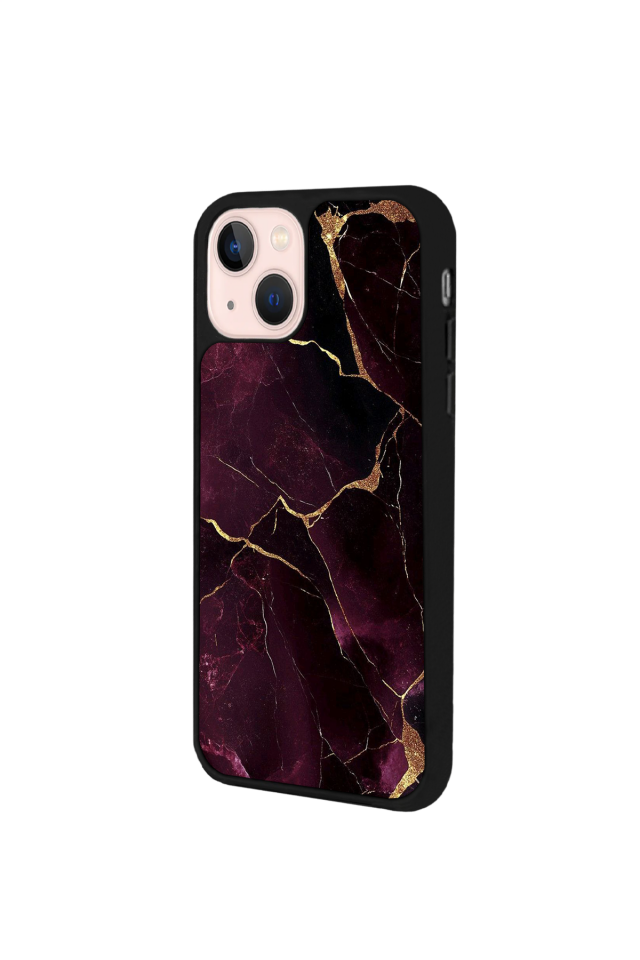 iPhone 15 Plus Uyumlu Mermer Marble Tasarımlı Glossy Premium Kılıf