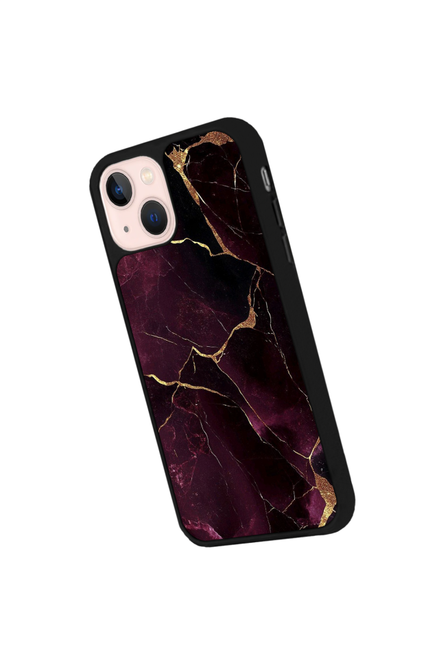 iPhone 15 Plus Uyumlu Mermer Marble Tasarımlı Glossy Premium Kılıf