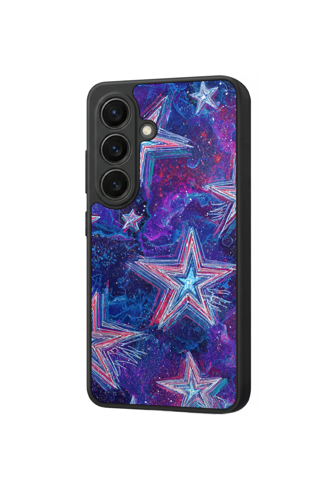 Samsung Galaxy S26 Uyumlu Retro Yildizlar Tasarımlı Glossy Premium Kılıf