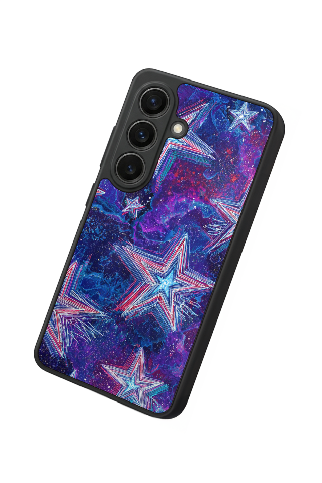Samsung Galaxy S26 Uyumlu Retro Yildizlar Tasarımlı Glossy Premium Kılıf