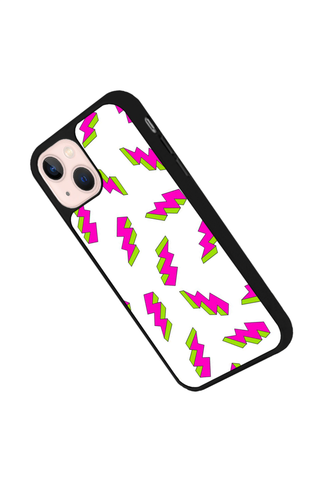 iPhone 14 Plus Uyumlu Simsek Tasarımlı Glossy Premium Kılıf