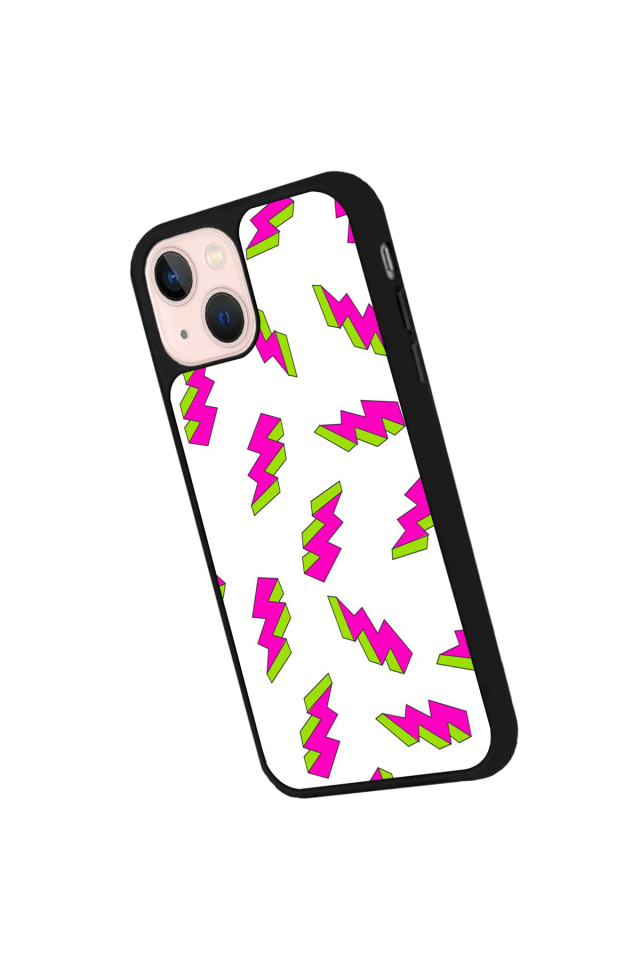iPhone 14 Plus Uyumlu Simsek Tasarımlı Glossy Premium Kılıf