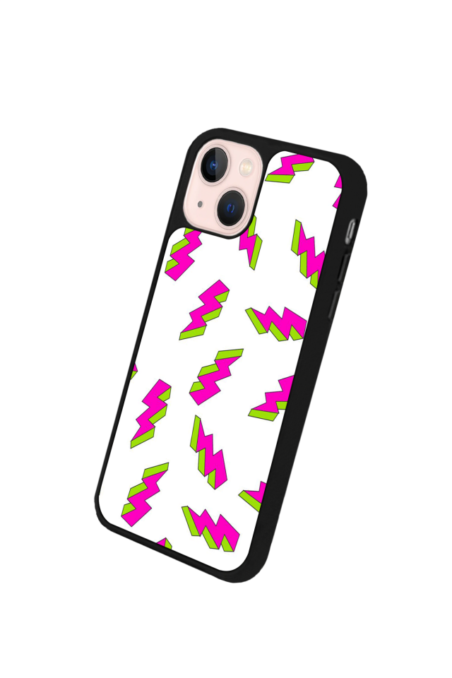 iPhone 14 Plus Uyumlu Simsek Tasarımlı Glossy Premium Kılıf
