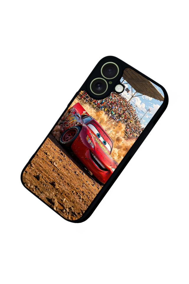 iPhone 17 Uyumlu Şimsek McQueen Tasarımlı Glossy Premium Kılıf