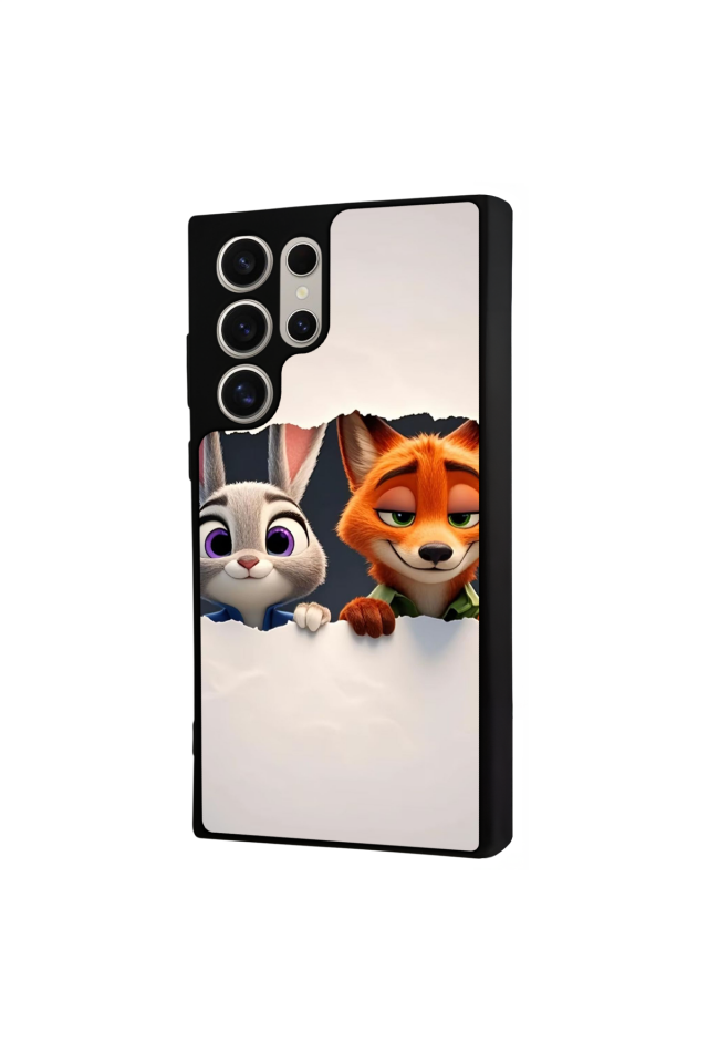 Samsung Galaxy S22 Ultra Uyumlu Zootropolis Tasarımlı Glossy Premium Kılıf