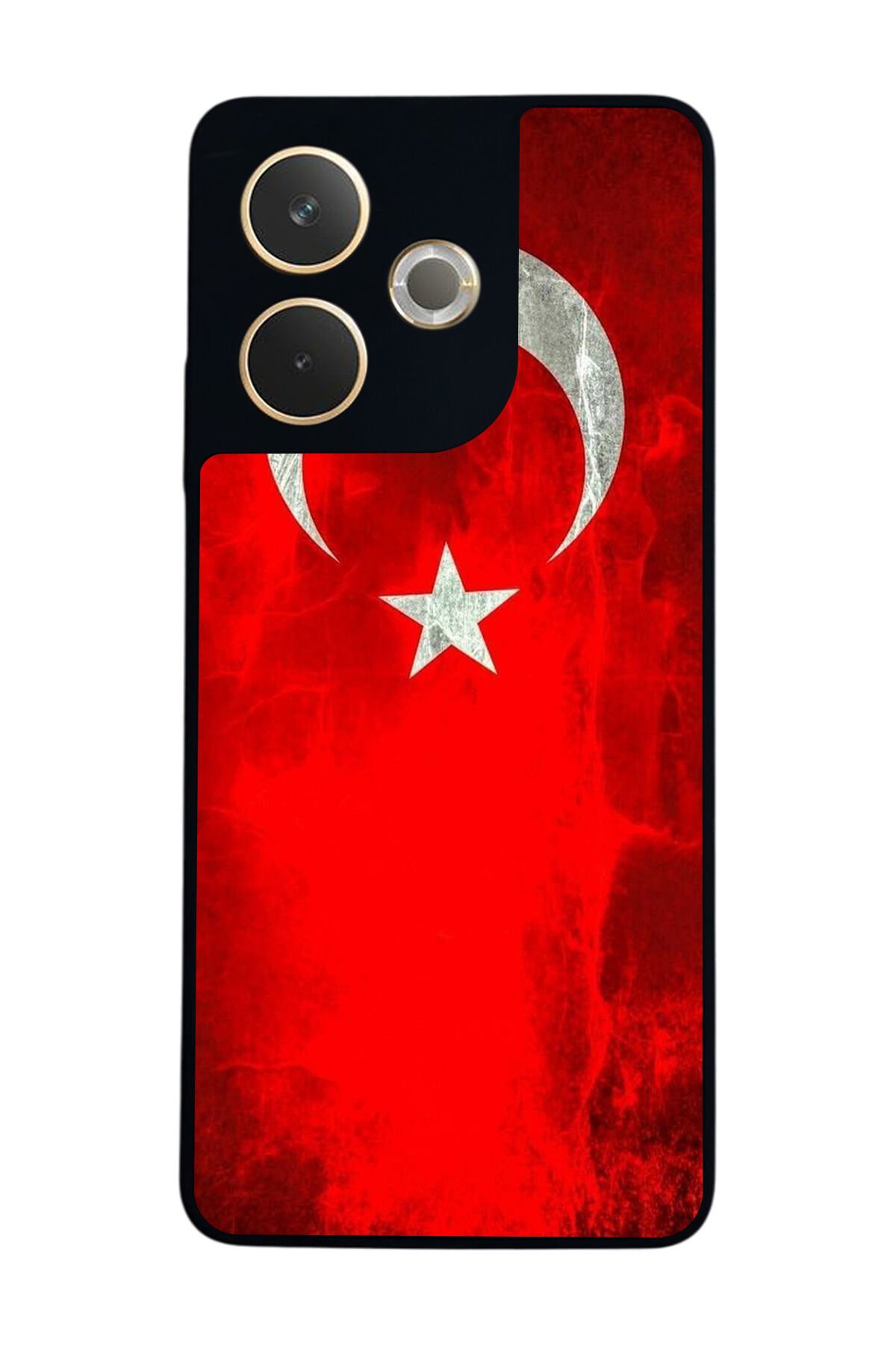 Oppo A5 Pro Uyumlu Türk Bayragi Tasarımlı Glossy Premium Kılıf