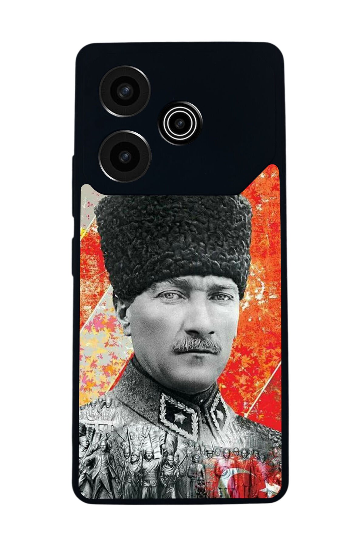 Tecno Pova 6 Uyumlu Mustafa Kemal Ataturk Tasarımlı Glossy Premium Kılıf