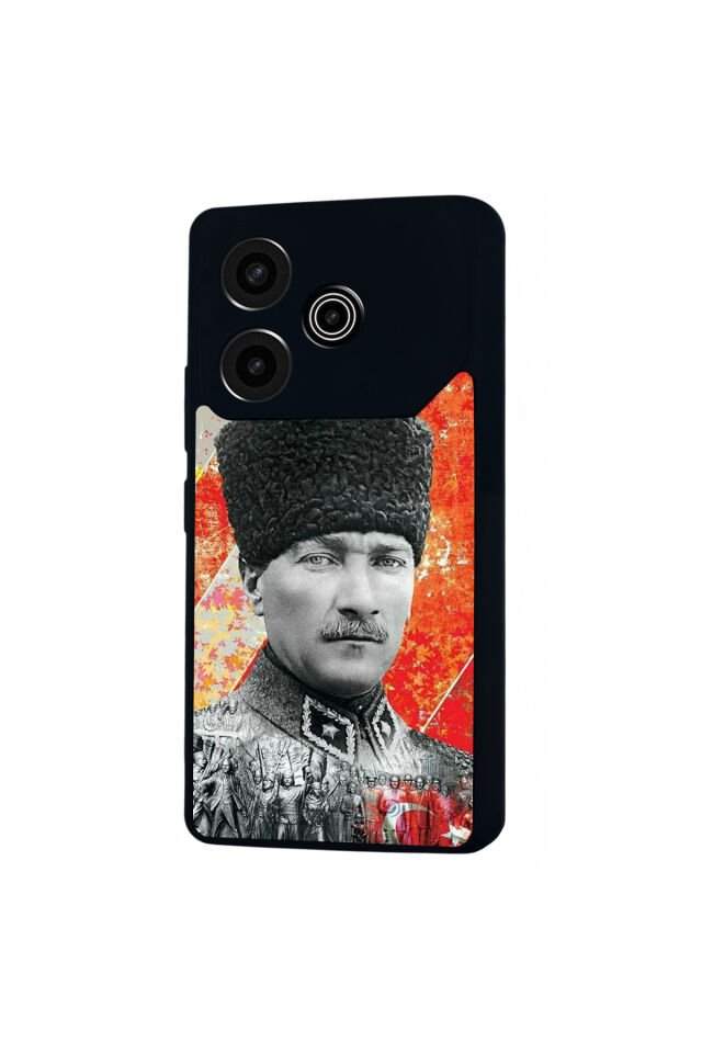 Tecno Pova 6 Uyumlu Mustafa Kemal Ataturk Tasarımlı Glossy Premium Kılıf