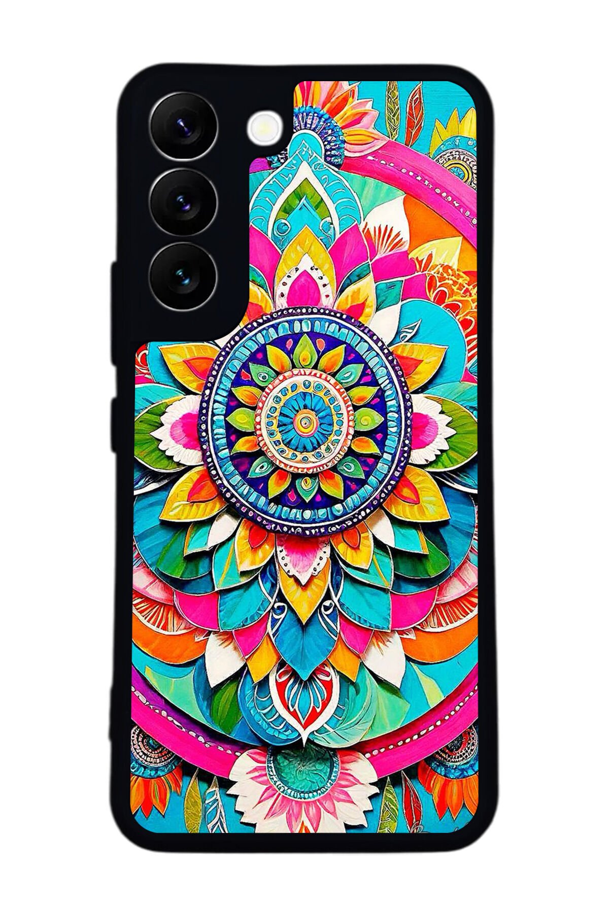 Samsung Galaxy S22 Uyumlu Mandala Tasarımlı Glossy Premium Kılıf