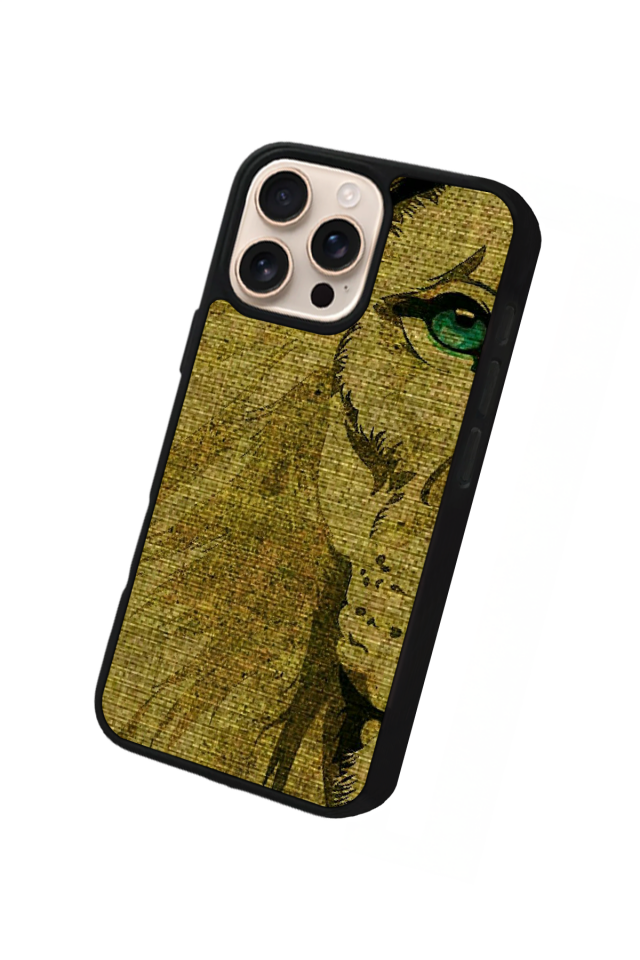 iPhone 16 Pro Uyumlu Aslan Tasarımlı Glossy Premium Kılıf