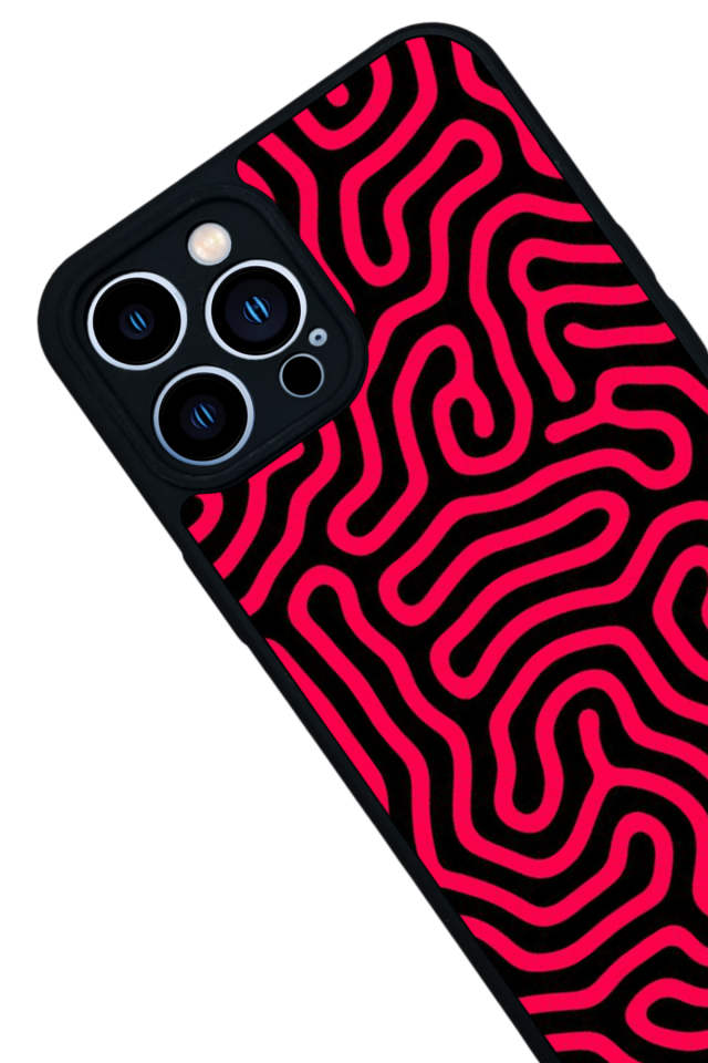 iPhone 13 Pro Max Uyumlu Çizgi Sanatı Tasarımlı Glossy Premium Kılıf