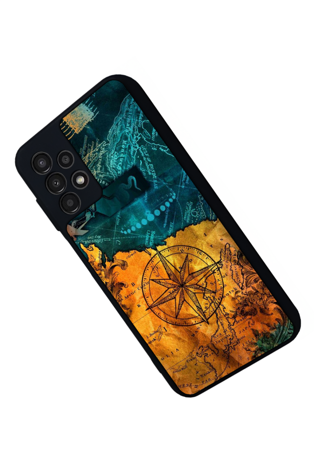 Samsung Galaxy A23 Uyumlu Harita Tasarımlı Glossy Premium Kılıf