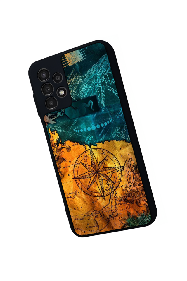 Samsung Galaxy A23 Uyumlu Harita Tasarımlı Glossy Premium Kılıf