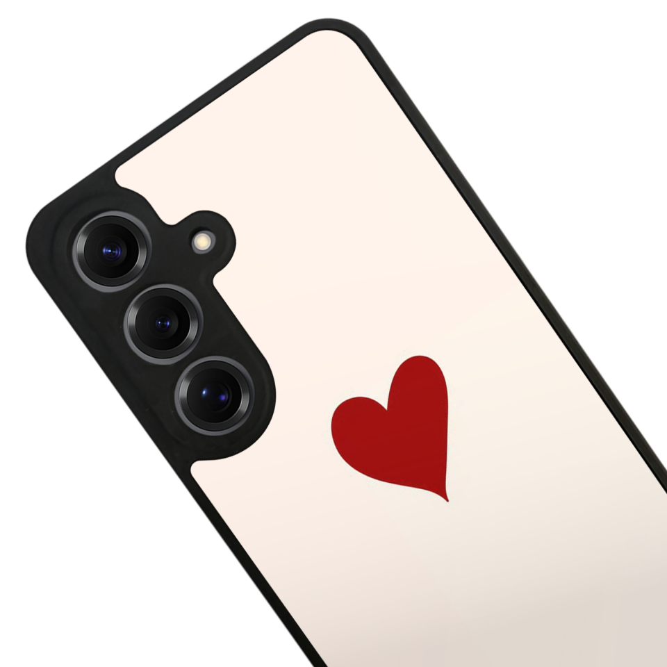Samsung Galaxy S25 Uyumlu Kalp Love Tasarımlı Glossy Premium Kılıf