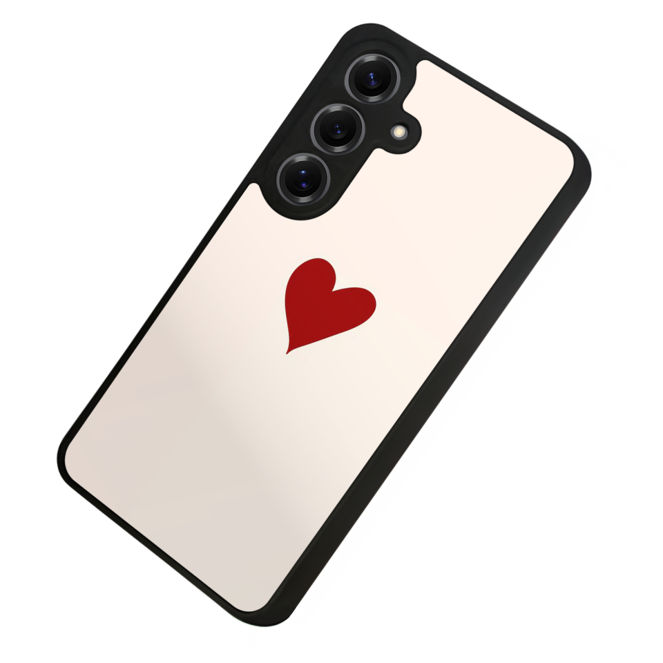 Samsung Galaxy S25 Uyumlu Kalp Love Tasarımlı Glossy Premium Kılıf
