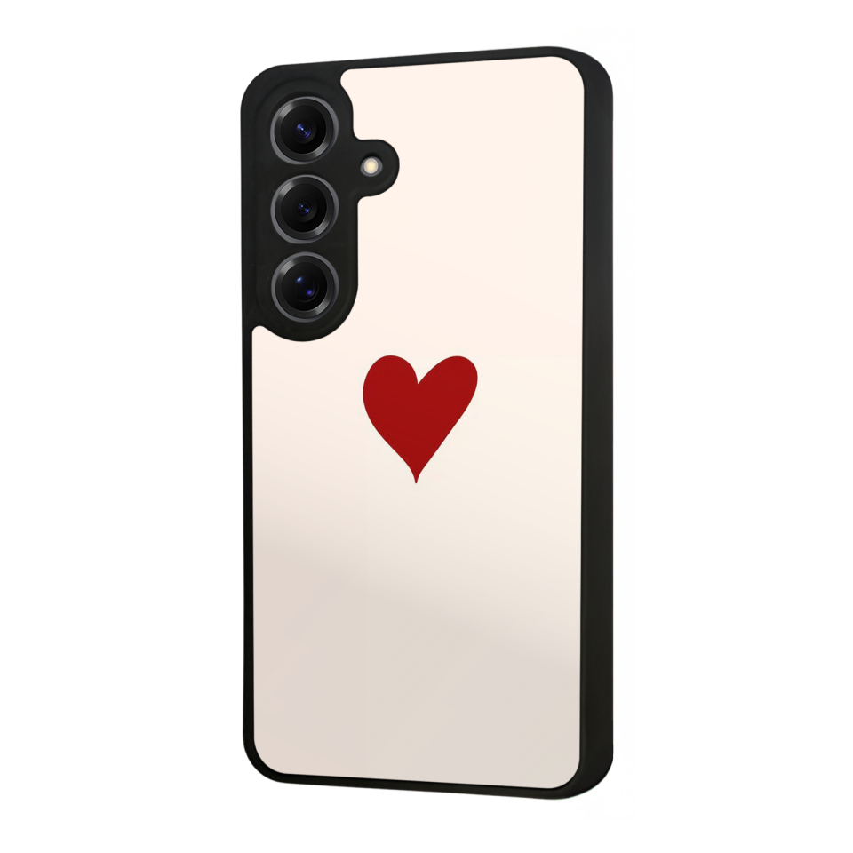 Samsung Galaxy S25 Uyumlu Kalp Love Tasarımlı Glossy Premium Kılıf