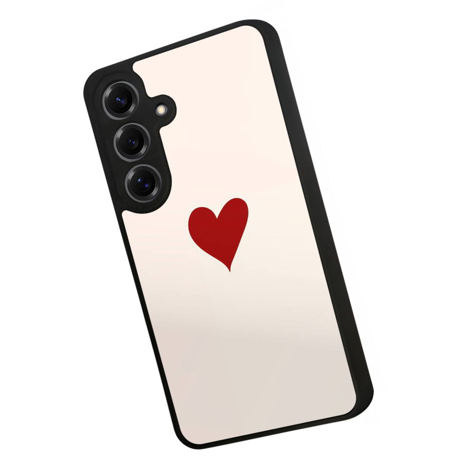 Samsung Galaxy S25 Uyumlu Kalp Love Tasarımlı Glossy Premium Kılıf