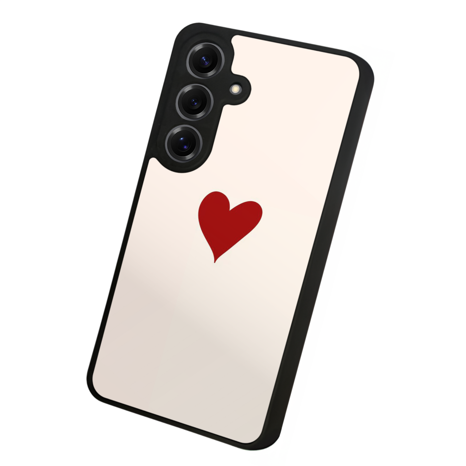 Samsung Galaxy S25 Uyumlu Kalp Love Tasarımlı Glossy Premium Kılıf