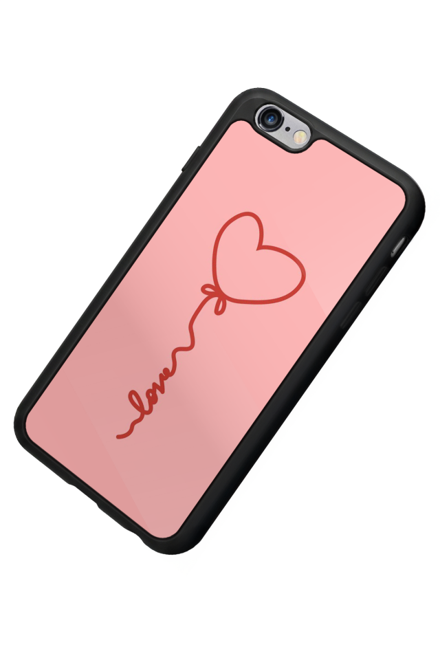 iPhone 6s Plus Uyumlu Kalp Love Tasarımlı Glossy Premium Kılıf