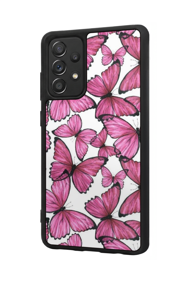 Samsung Galaxy A72 Uyumlu Kelebek Tasarımlı Glossy Premium Kılıf