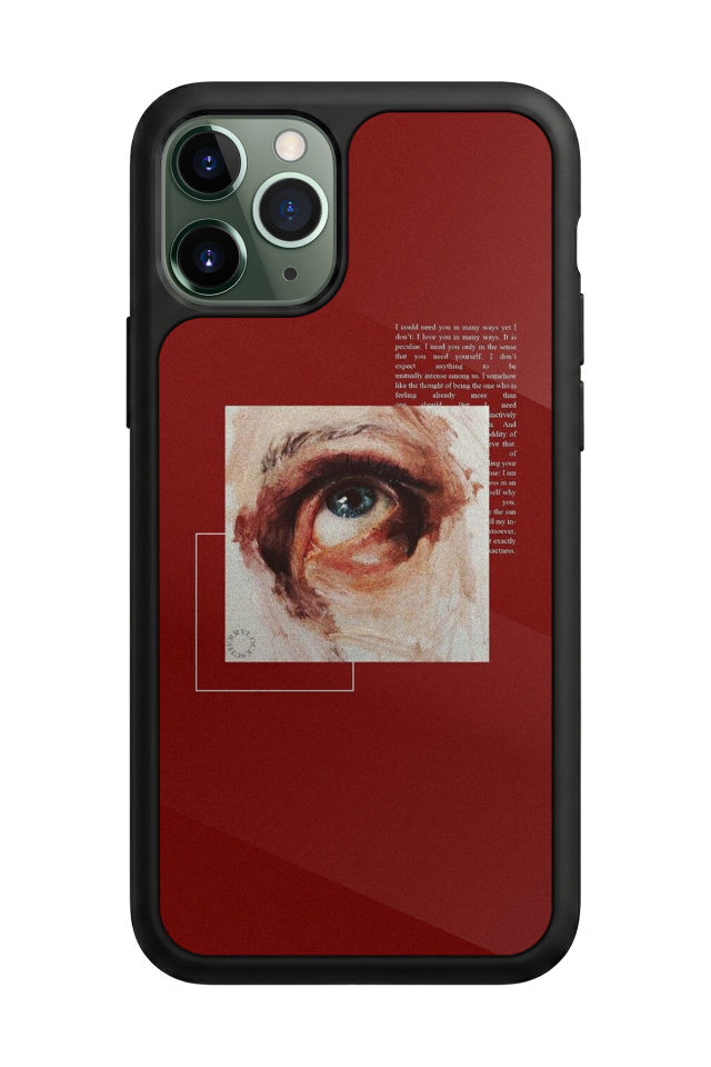 iPhone 11 Pro Max Uyumlu Kirmizi Tasarımlı Glossy Premium Kılıf