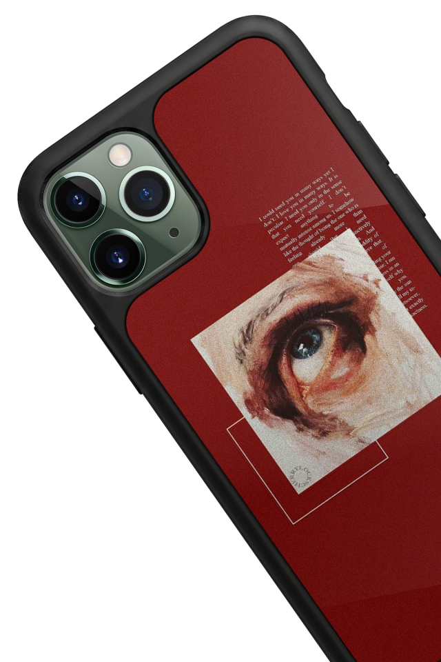 iPhone 11 Pro Max Uyumlu Kirmizi Tasarımlı Glossy Premium Kılıf