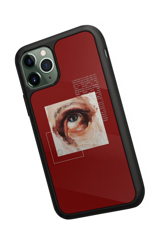 iPhone 11 Pro Max Uyumlu Kirmizi Tasarımlı Glossy Premium Kılıf