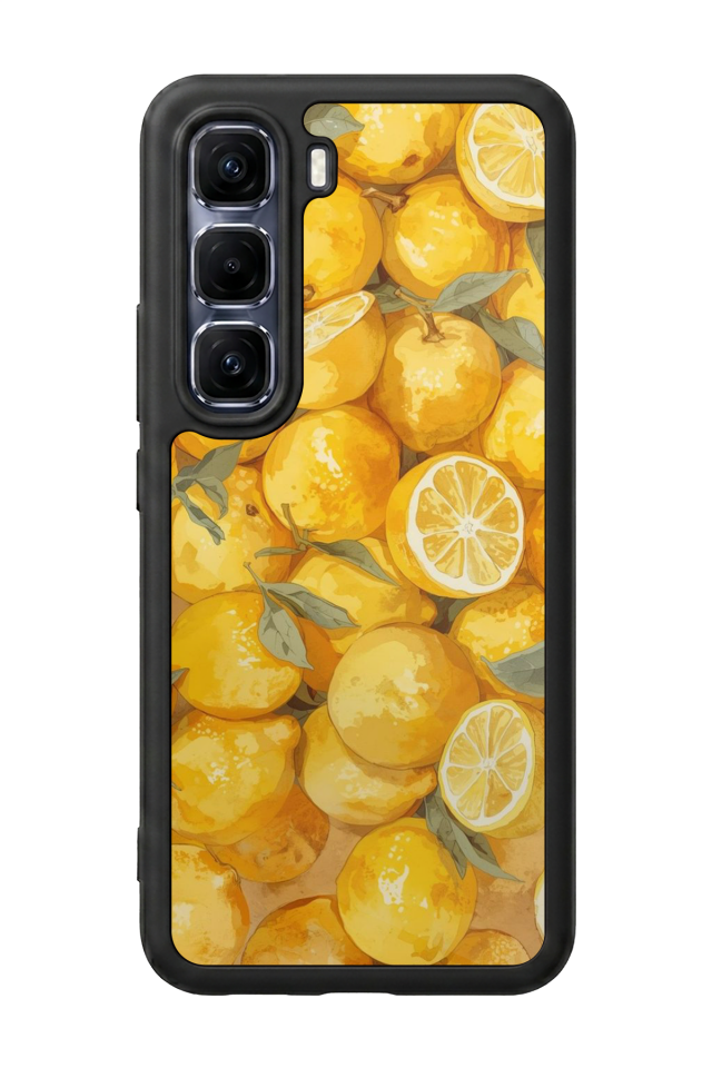 Infinix Hot 60 Pro Plus Uyumlu Limon Tasarımlı Glossy Premium Kılıf