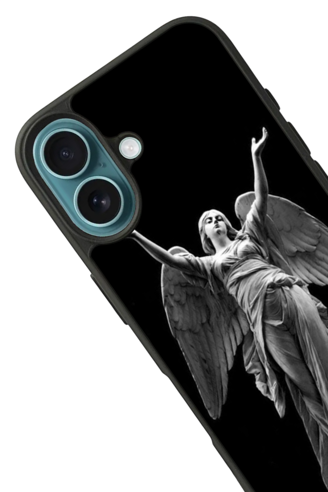 iPhone 16 Uyumlu Melek Tasarımlı Glossy Premium Kılıf