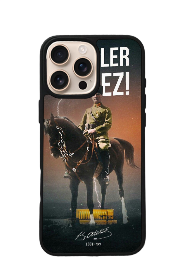 iPhone 14 Pro Max Uyumlu Mustafa Kemal Ataturk Tasarımlı Glossy Premium Kılıf