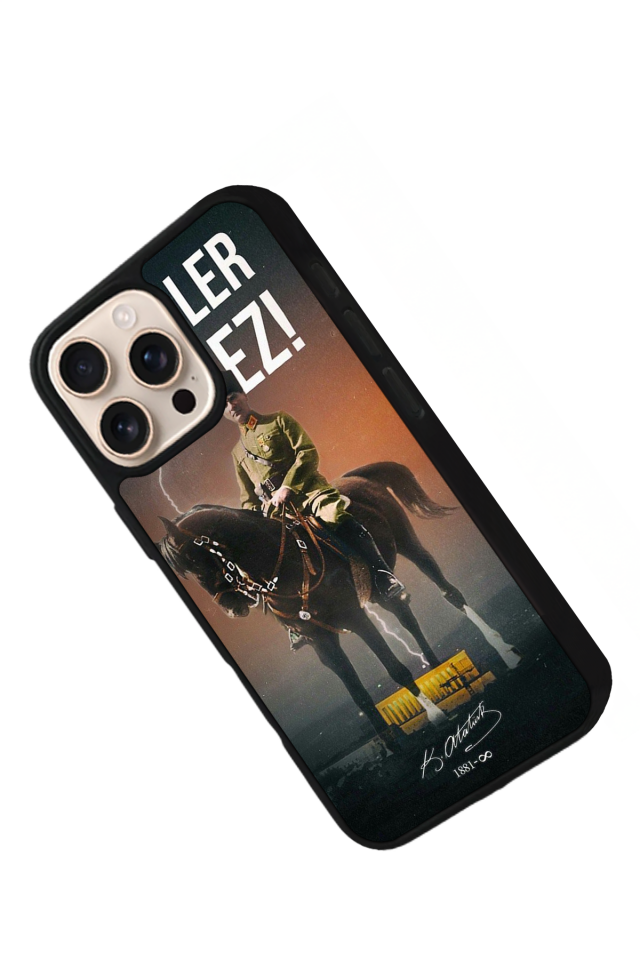 iPhone 14 Pro Max Uyumlu Mustafa Kemal Ataturk Tasarımlı Glossy Premium Kılıf