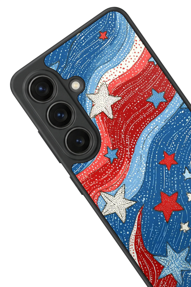 Samsung Galaxy S26 Uyumlu Retro Yildizlar Tasarımlı Glossy Premium Kılıf