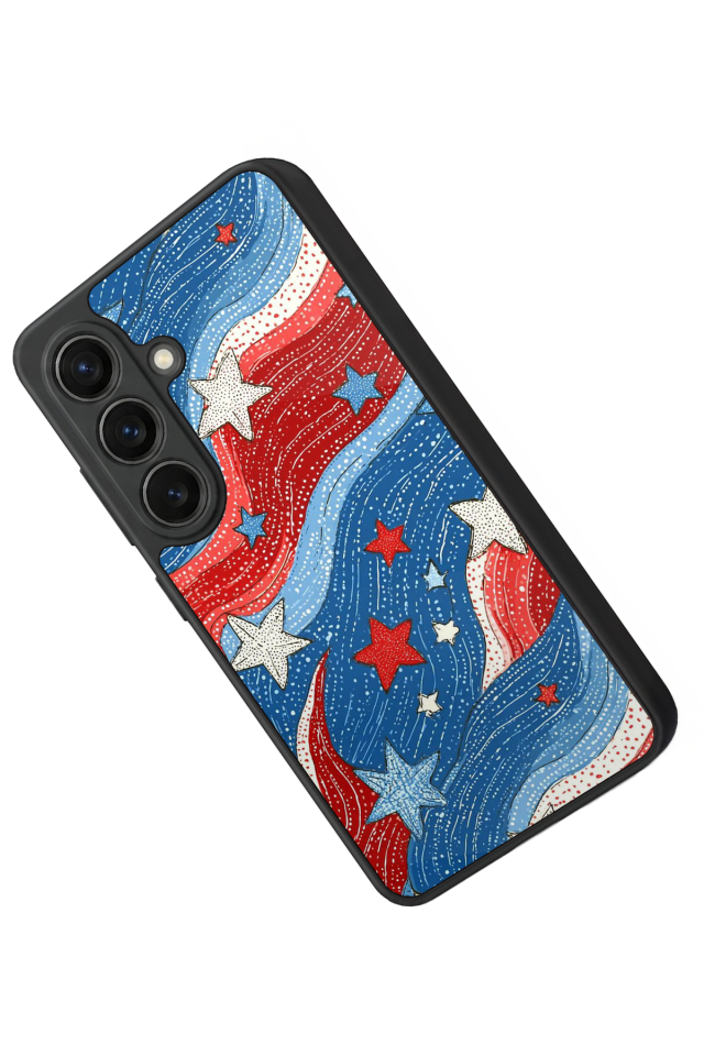 Samsung Galaxy S26 Uyumlu Retro Yildizlar Tasarımlı Glossy Premium Kılıf