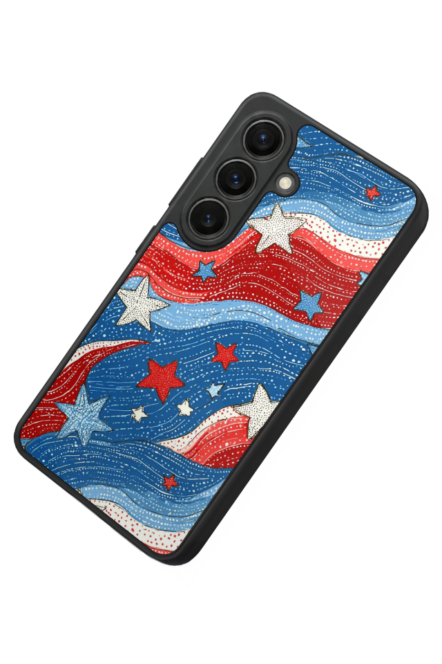 Samsung Galaxy S26 Uyumlu Retro Yildizlar Tasarımlı Glossy Premium Kılıf