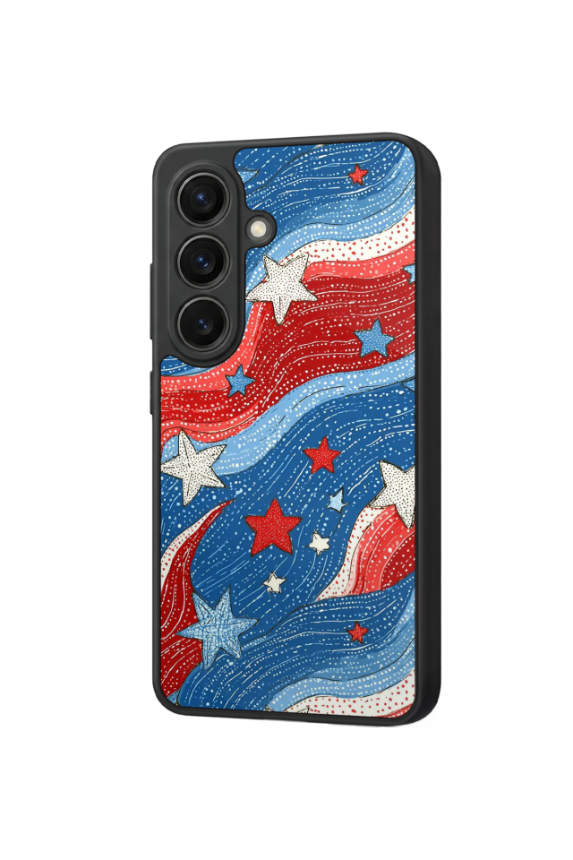 Samsung Galaxy S26 Uyumlu Retro Yildizlar Tasarımlı Glossy Premium Kılıf