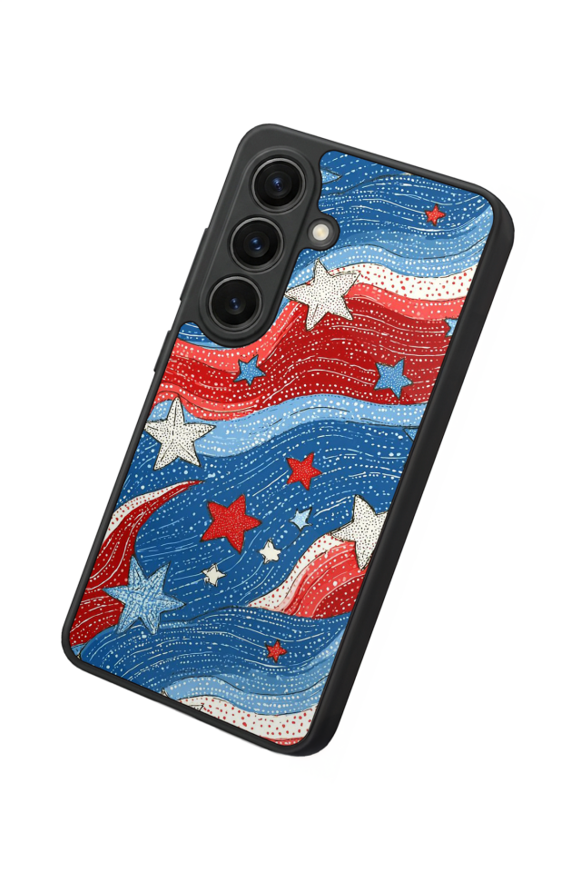 Samsung Galaxy S26 Uyumlu Retro Yildizlar Tasarımlı Glossy Premium Kılıf