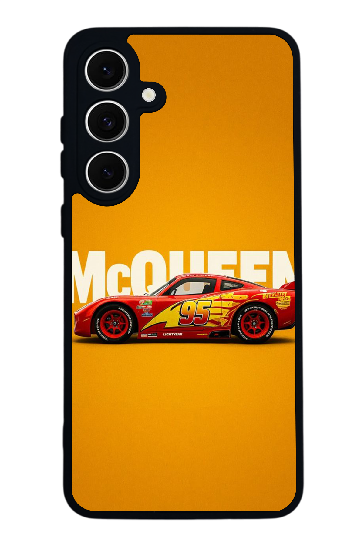 Samsung Galaxy S24 FE Uyumlu Şimsek McQueen Tasarımlı Glossy Premium Kılıf