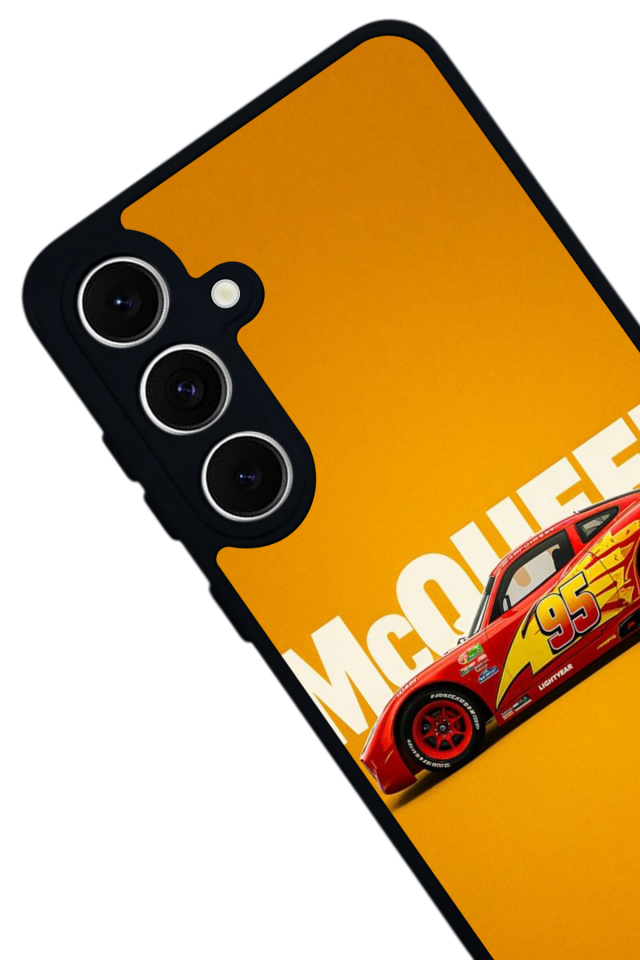 Samsung Galaxy S24 FE Uyumlu Şimsek McQueen Tasarımlı Glossy Premium Kılıf