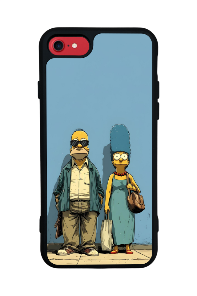 iPhone 8 Uyumlu The Simpsons Tasarımlı Glossy Premium Kılıf