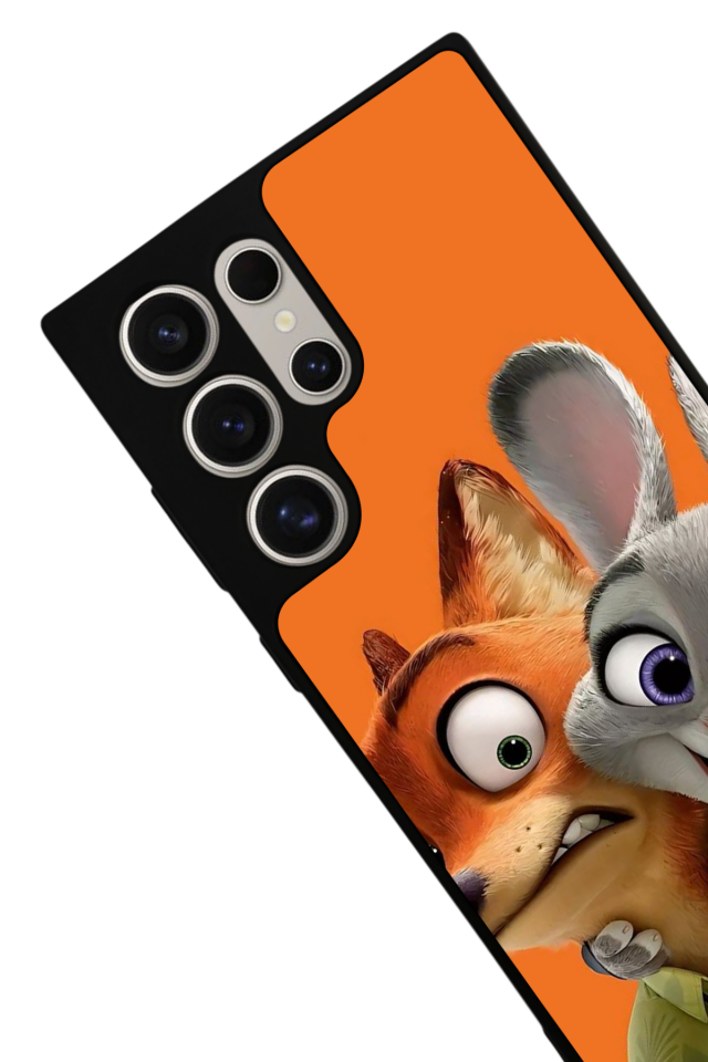 Samsung Galaxy S22 Ultra Uyumlu Zootropolis Tasarımlı Glossy Premium Kılıf