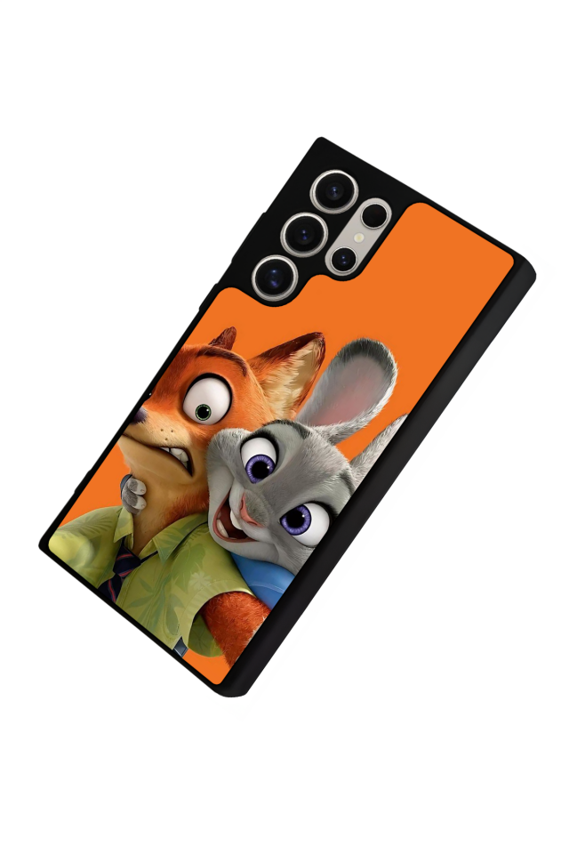Samsung Galaxy S22 Ultra Uyumlu Zootropolis Tasarımlı Glossy Premium Kılıf