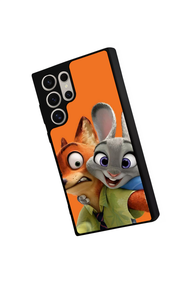 Samsung Galaxy S22 Ultra Uyumlu Zootropolis Tasarımlı Glossy Premium Kılıf