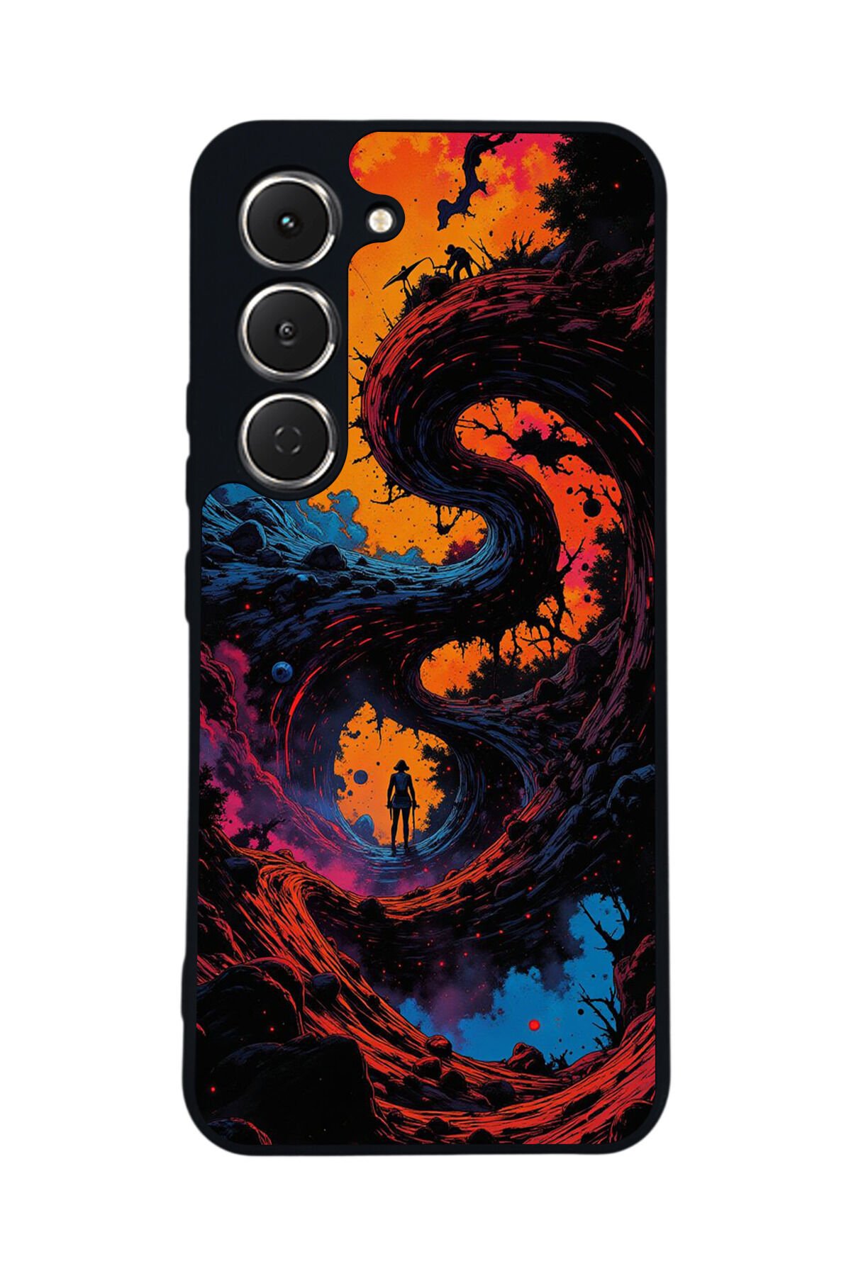 Tecno Spark 40 Pro Uyumlu Abstract Tasarımlı Glossy Premium Kılıf
