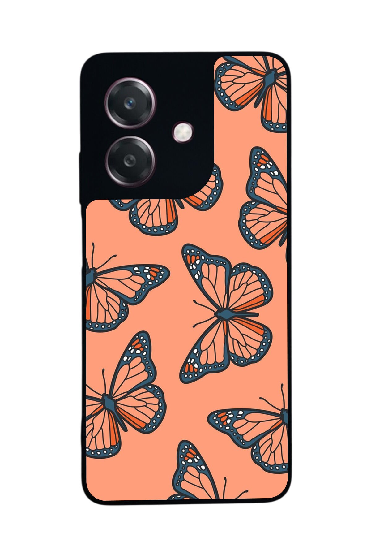 Oppo A3 5G Uyumlu Kelebek Tasarımlı Glossy Premium Kılıf