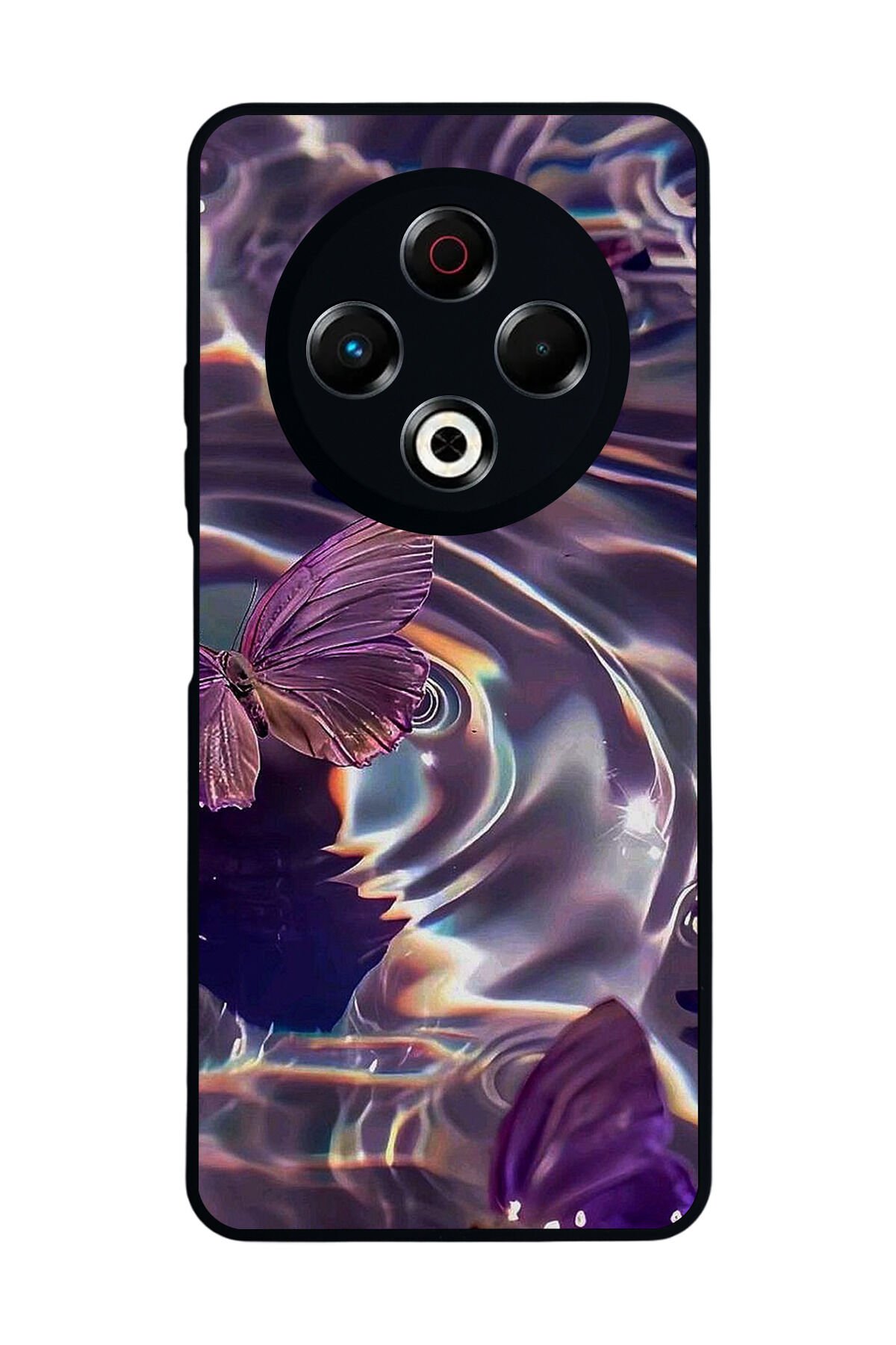 Tecno Spark 30 Uyumlu Kelebek Tasarımlı Glossy Premium Kılıf