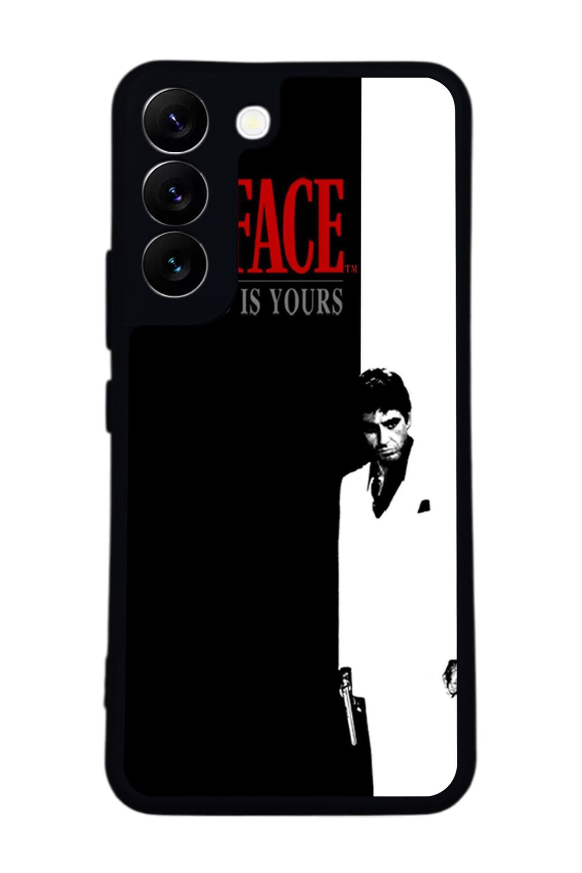 Samsung Galaxy S22 Uyumlu Scarface Tasarımlı Glossy Premium Kılıf
