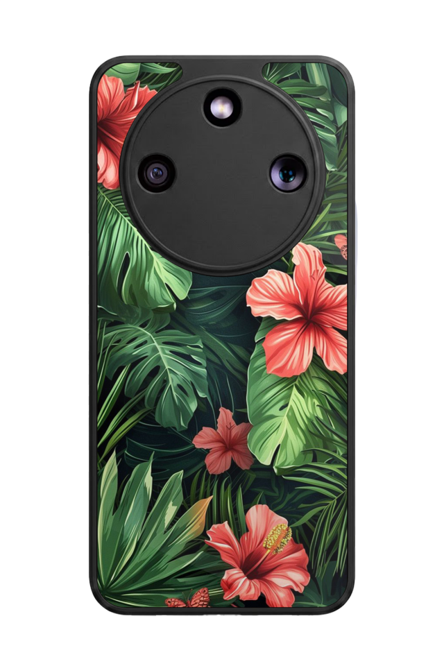 Honor Magic 8 Lite Uyumlu Botanik Tasarımlı Glossy Premium Kılıf