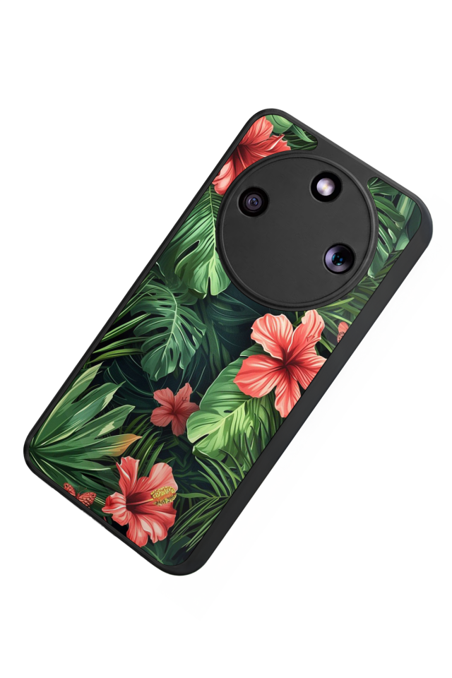 Honor Magic 8 Lite Uyumlu Botanik Tasarımlı Glossy Premium Kılıf