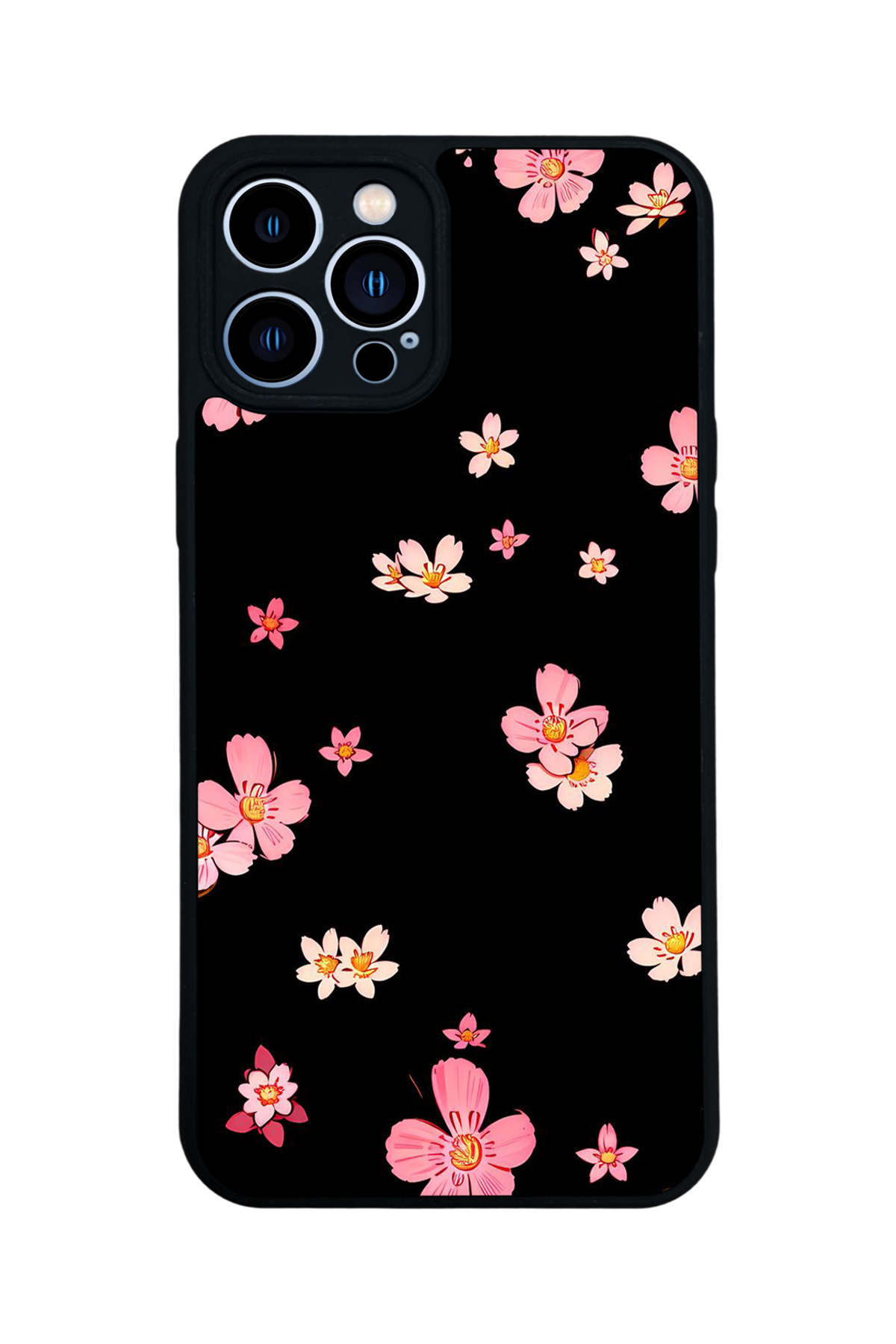 iPhone 12 Pro Max Uyumlu Floral Tasarımlı Glossy Premium Kılıf